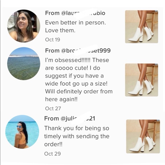 White V Side Cut Out Booties - Picture 7 of 9